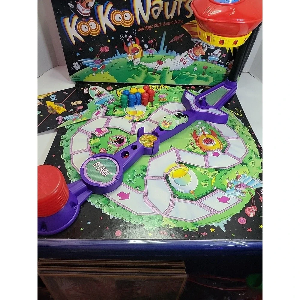 Milton Bradley 1995 KooKooNauts The Silly Space Rescue Game 75% Complete-‎ Rare